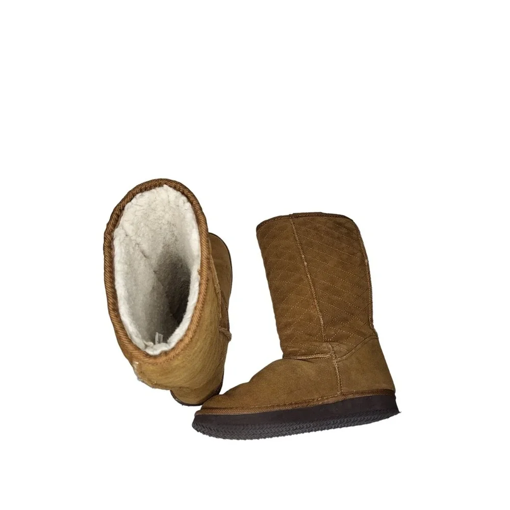 Steve Madden Snow Plowin Boots Women Sz 6 Brown Mid‎ Calf Tall Ski Outerwear